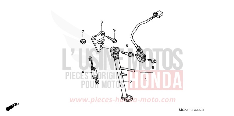 BEQUILLE von VTR1000 SP-2 BLACK (NH1E) von 2004